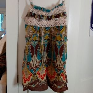 Short bohemian dress. Size Small/Medium.